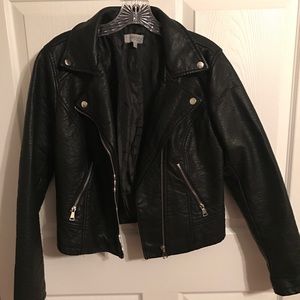 Black Faux Leather Jacket